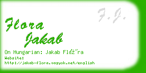 flora jakab business card